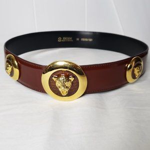 Escada Red Leather Belt. German